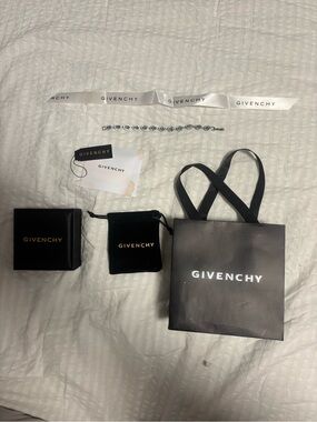 Givenchy Blue Crystal Tennis Bracelet with Branded Accessories